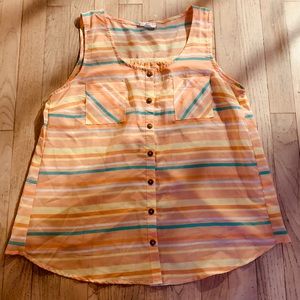 Women’s striped sleeveless blouse